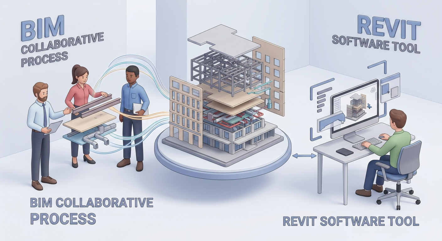 تفاوت BIM و Revit در معماری