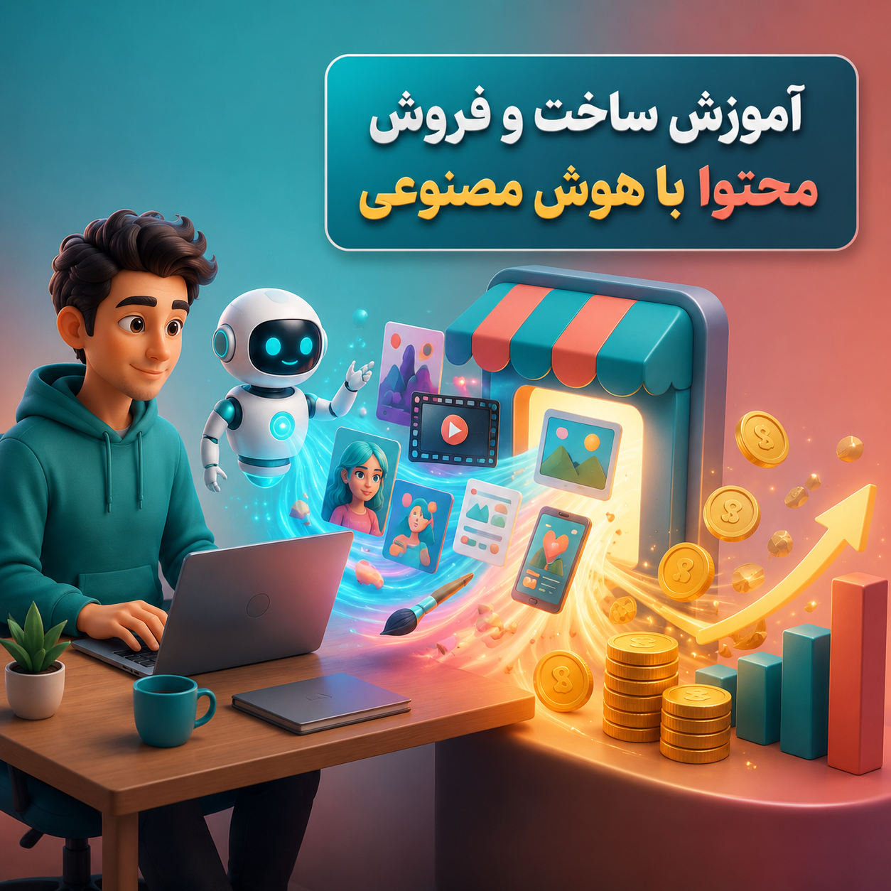 آموزش ساخت و فروش محتوا با هوش مصنوعی