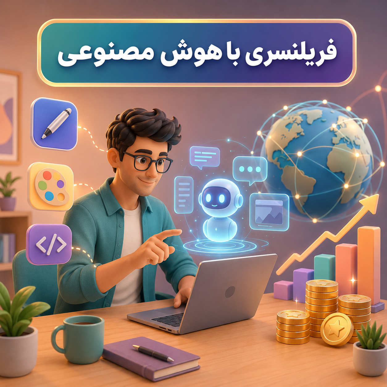فریلنسری با کمک ابزارهای هوش مصنوعی