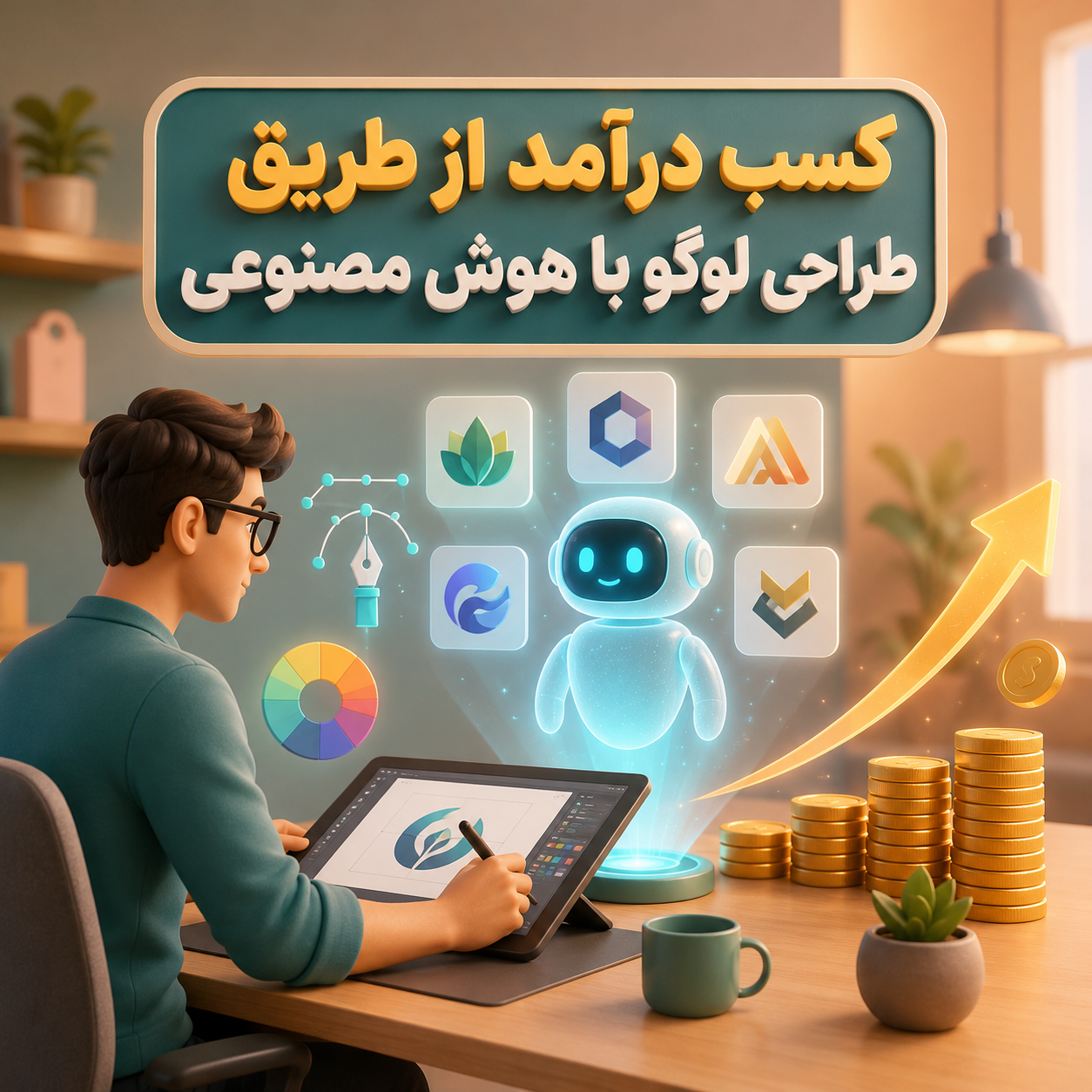 کسب درآمد از طریق طراحی لوگو با هوش مصنوعی
