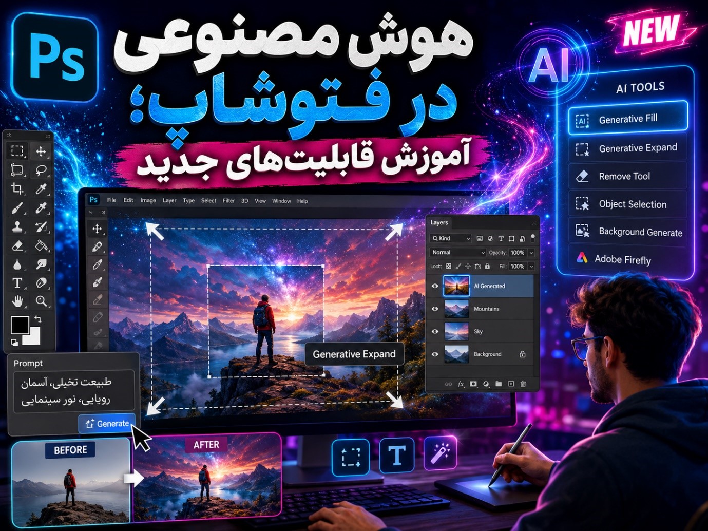هوش مصنوعی در فتوشاپ