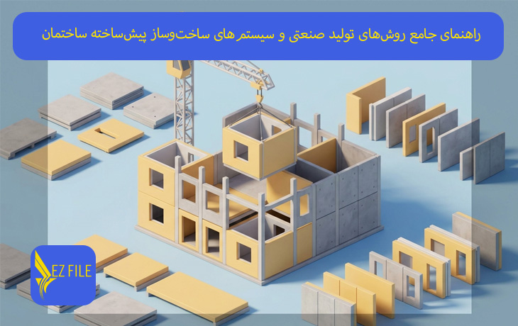 راهنمای جامع روش‌های تولید صنعتی و سیستم‌های ساخت‌وساز پیش‌ساخته ساختمان